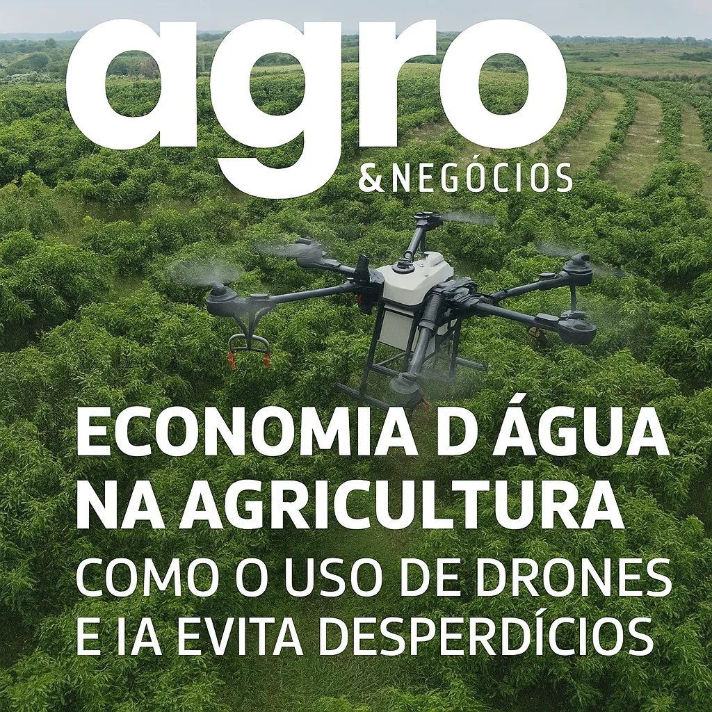 Economia de Água na Agricultura: Como o Uso de Drones e IA Evita Desperdícios